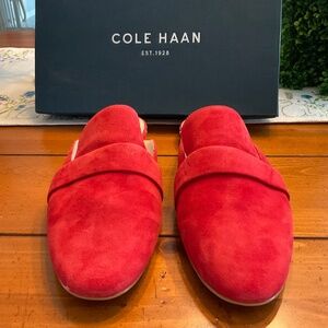 Cole Haan Red Suede Mule